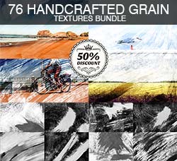 76张高清的斑驳纹理图片：76 Handcrafted Grain Textures Bundle